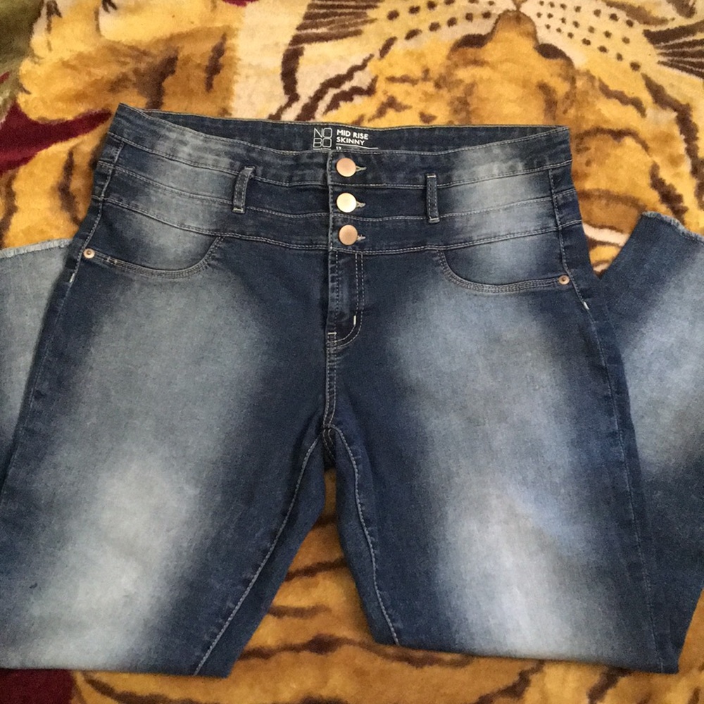 High rise skinny jeans